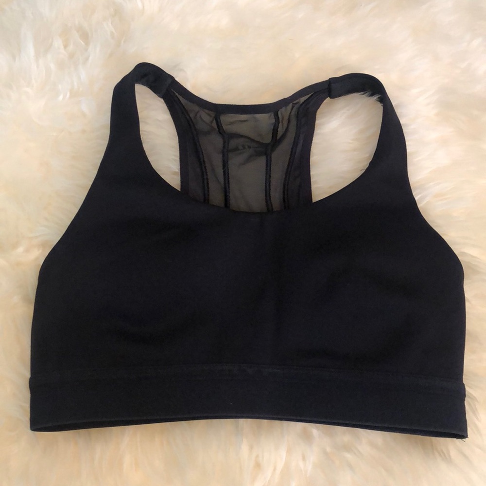 LuluLemon Black Mesh Sports Bra